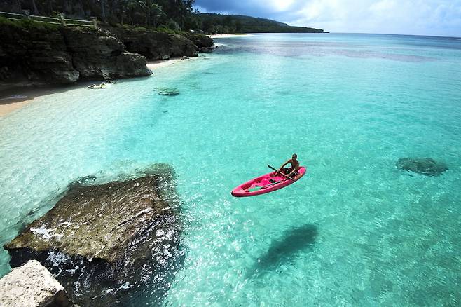 사이판 이웃섬 티니안 대표 명소인 타가비치 / 사진=마리아나관광청