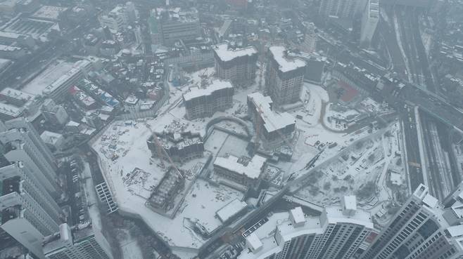 지난 1월 서울 성동구 행당7구역 재개발 공사 현장/사진=대우건설