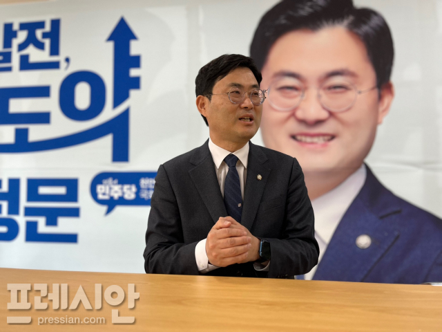 ▲이정문 더불어민주당 천안병 예비후보 ⓒ프레시안(장찬우 기자)