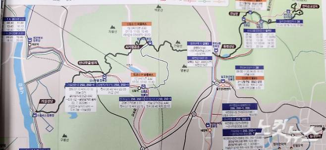 한국판 산티아고 순례길 '한티 가는 길'  가실성당 ~ 한티순교성지 까지 45.6km다. 이재기 기자