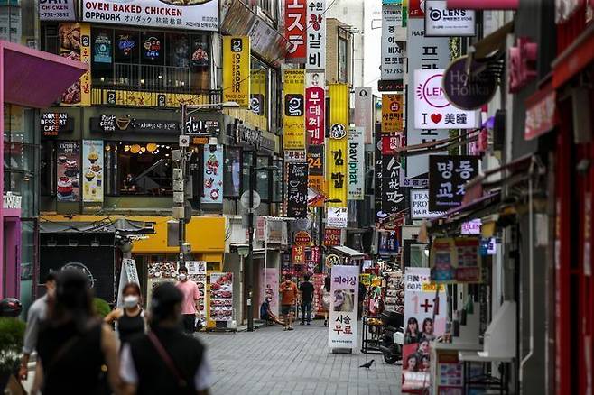 서울 중구 명동거리가 한산한 모습을 보이고 있다.ⓒ뉴시스