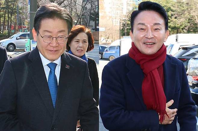 더불어민주당 이재명 대표·국민의힘 원희룡 전 국토교통부 장관. 연합뉴스