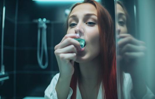 가글하는 여성ㅣ출처: 미드저니