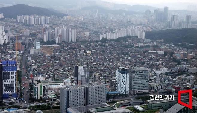 63빌딩 전망대에서 바라본 서울 노량진 재개발 예정지 모습. 사진=김현민 기자 kimhyun81@