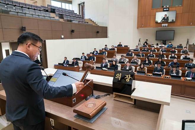 용인특례시의회가 21일 제281회 임시회를 개회했다. ⓒ용인시의회 제공