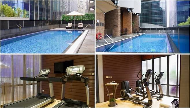 실외수영장과 헬스 클럽.  /사진= 김규란 여행+ 인턴 PD