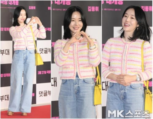 ‘댓글부대’의 VIP 시사회에 가수 겸 배우 이정현이 등장했다. 사진=천정환 기자