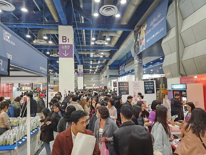 21일 서울 강남구 코엑스 '서울커피엑스포' 현장. 정석준 기자