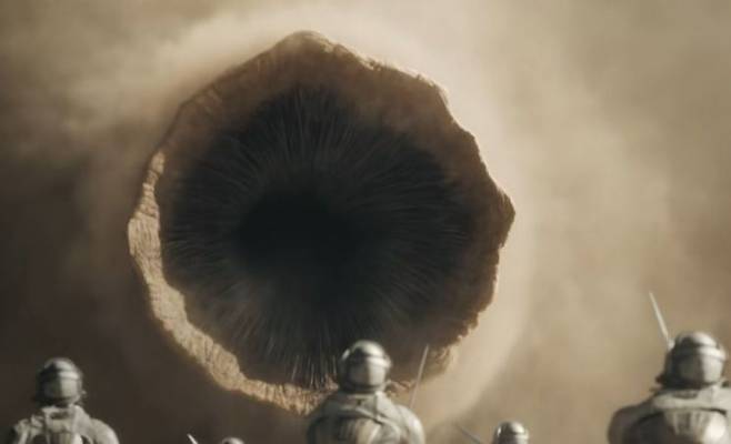 영화 '듄 파트2'에 등장하는 모래벌레 [이미지출처=워너브라더스 유튜브]