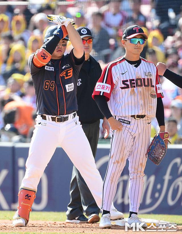 24일 잠실 LG전에서 결승타를 때려낸 한화 문현빈. 사진(잠실 서울)=김영구 기자