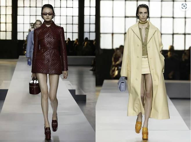 모델들이 지난달 이탈리아 밀라노에서 열린 패션 위크에서 구찌 2024 가을·겨울 컬렉션의 작품을 선보이고 있다. 사진=구찌 홈페이지 캡처