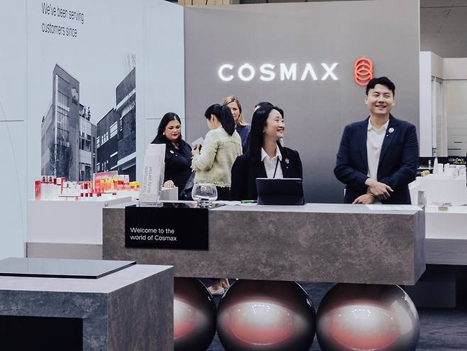 지난 21일~24일(현지시간) 이탈리아 볼로냐에서 진행된 ‘코스모프로프 볼로냐 2024’ 전시회 내 코스맥스 부스[사진제공=코스맥스]