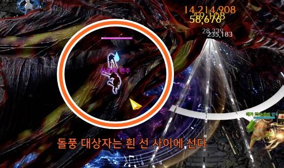 - 돌풍 담당자일 경우 베히모스 주변에서 자신의 돌풍 디버프를 처리해야 한다