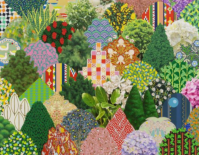김성국, The Trees 49, 91×116.8cm, oil on canvas, 2024. 이화익갤러리 제공.