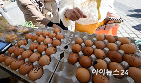 31일 부활절을 맞아 서울 중구 명동성당에서 '주님 부활대축일 낮미사'를 앞두고 신자들에 부활절 달걀을 나눠주고 있다. [사진=사진공동취재단]