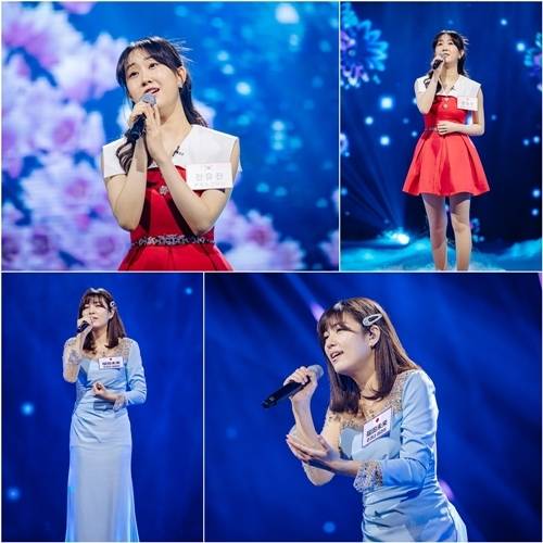 ‘트롯 뉴진스’ 전유진과 ‘국민 첫사랑’ 후쿠다 미라이가 ‘한일가왕전’에서 한일 TOP1다운 세기의 맞대결을 펼친다. 사진=크레아 스튜디오