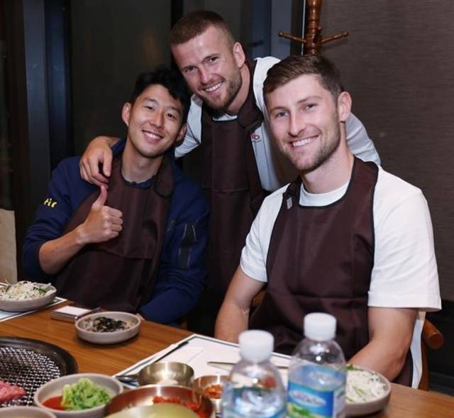 토트넘의 한국 투어 당시. 왼쪽부터 손흥민과 에릭 다이어, 벤 데이비스. /사진=벤 데이비스 SNS