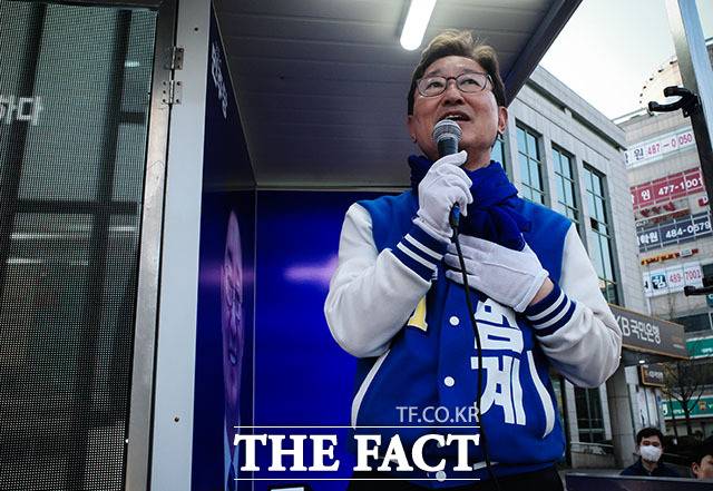박 후보는 이번 총선에서 압도적 심판을 해야 윤석열 정부의 국정운영 기조가 바뀐다고 강조한다. /김세정 기자