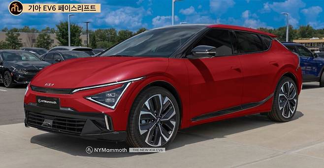 기아 'EV6 페이스리프트' 예상도 (출처 : 뉴욕맘모스)
