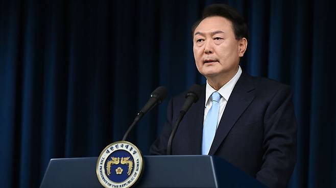 의료 개혁 관련 대국민 담화문 발표하는 윤석열 대통령