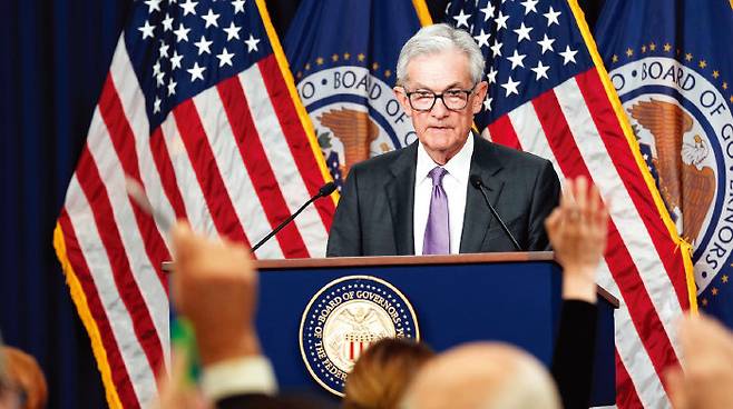 3월 FOMC 정례회의를 마치고 기자회견에 나선 제롬 파월 연준 의장. [뉴시스]