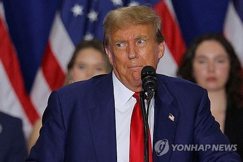 유세하는 트럼프 [로이터 연합뉴스 자료사진. 재판매 및 DB 금지]