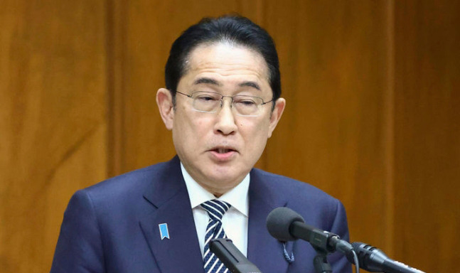 기시다 후미오(岸田文雄) 일본 총리. 도쿄=AP뉴시스