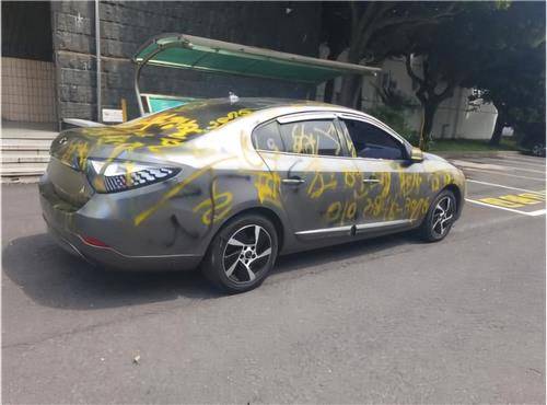 8일 제주동부경찰서에 주차된 피의자 차량. [제주경찰청 제공]