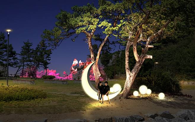 추암공원 야간조명