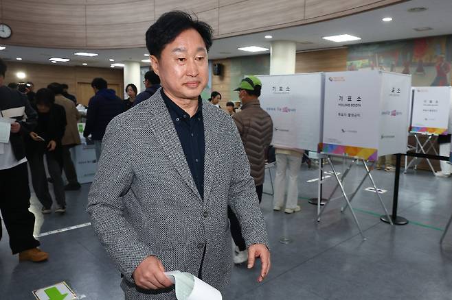 제22대 국회의원선거 수원정에 출마한 더불어민주당 김준혁 후보. 연합뉴스