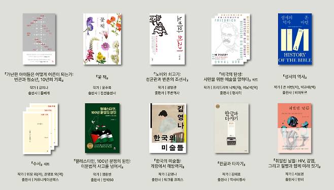 '2024 한국에서 가장 지혜로운 책' 10종. 출판협회 제공