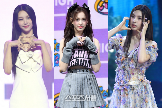 아일릿 윤아(왼쪽부터), 스테이씨 재이, 엔믹스 배이. 사진 | 스포츠서울 DB