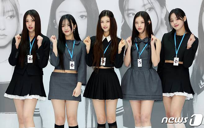 그룹 뉴진스의 혜인(왼쪽부터)과 하니, 다니엘, 해린, 민지 2024.3.22/뉴스1 ⓒ News1 장수영 기자