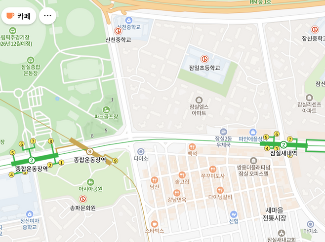 잠실엘스 아파트 위치도.