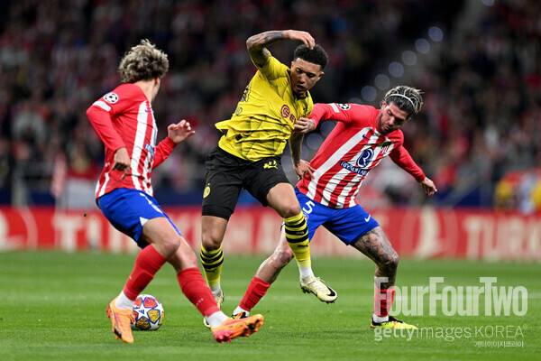 사진=게티이미지.&nbsp;아틀레티코는 11일 오전 4시(한국시간) 스페인 마드리드에 위치한 에스타디오 시비타스 메트로폴리타노에서 열린 2023-24시즌 유럽축구연맹(UEFA) 챔피언스리그(UCL) 8강 1차전에서 도르트문트에 2-1로 승리했다.