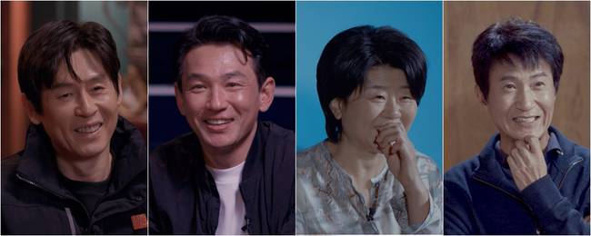 왼쪽부터 설경구, 황정민, 이정은, 안내상 / SBS 스페셜 ‘학전 그리고 뒷것 김민기’