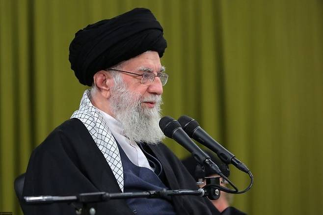 이란 최고지도자(그랜드 아야톨라) 알리 호세인 하메네이. 사진=이란 최고 지도자실/주마 프레스