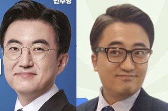 더불어민주당 김성회 당선인(왼쪽)과 게임 개발자 출신 유튜버 겸 방송인 김성회 씨. 사진 김성회 당선인 페이스북, 유튜브 캡처