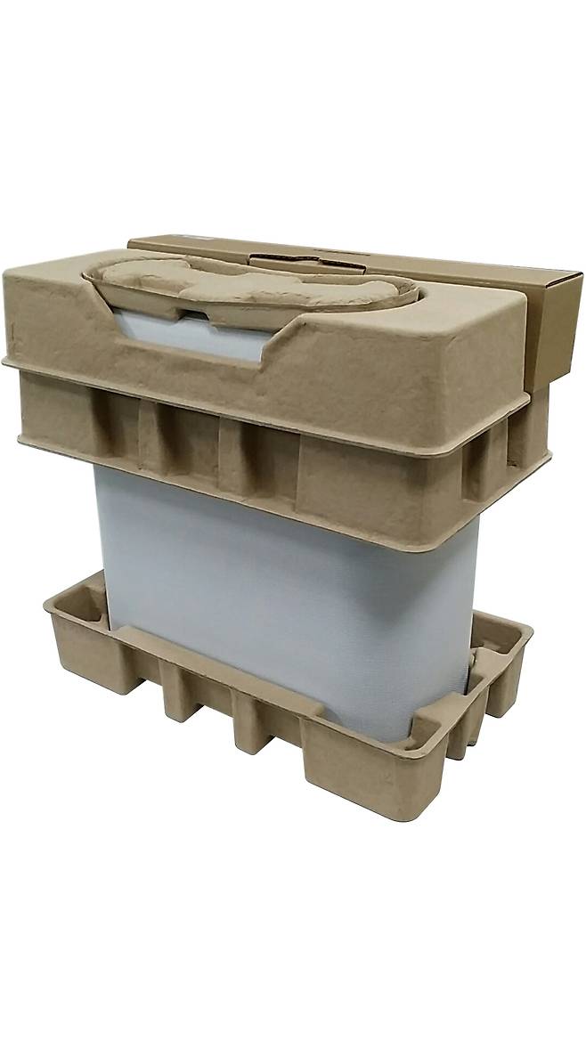 LG전자 스피커 포장에 사용된 종이 완충재. [LG전자 제공]