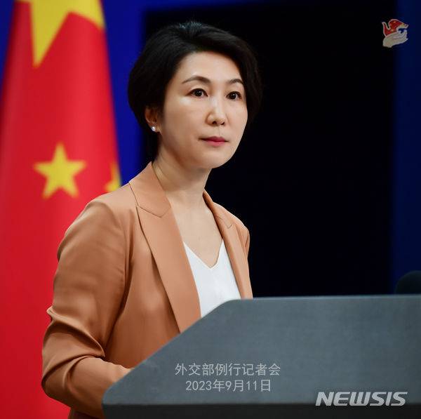 [서울=뉴시스] 마오닝 중국 외교부 대변인 (사진=뉴시스DB) 2024.04.12.