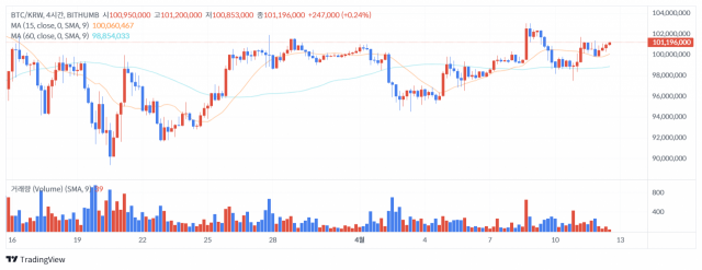 12일 오후 12시 55분 기준 비트코인(BTC) 가격 차트 / 출처=빗썸