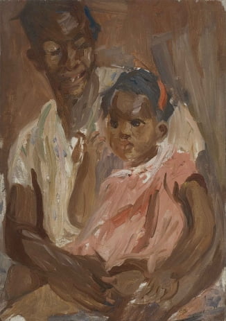 아바나의 엄마와 아이(1926). 남편을 따라 쿠바에 머물렀을 때 그린 그림이다./개인소장