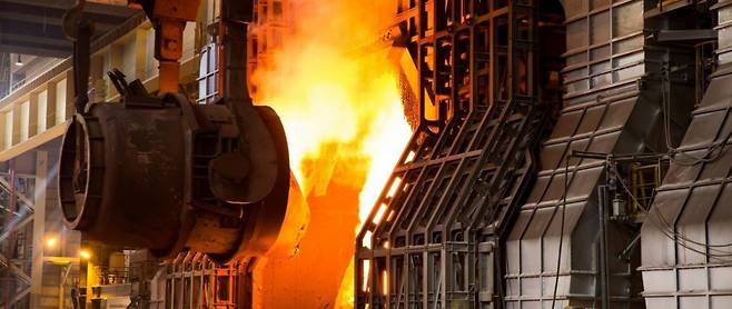 Posco's blast furnace in Pohang, North Gyeongsang Province (Posco)