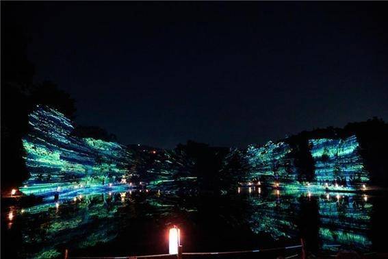 창경궁 춘당지의 미디어아트 모습  [한국문화재재단 제공. 재판매 및 DB 금지]