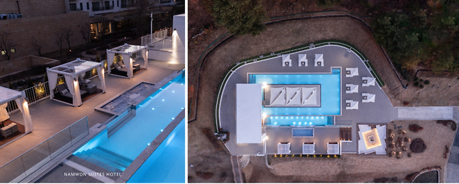 가든풀 카바나 및 가든풀 전경 / 사진=스위트호텔 남원