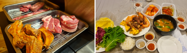 대부분 국내산 재료를 이용하는 고급(프리미엄) 바비큐 정식 / 사진=스위트호텔 남원