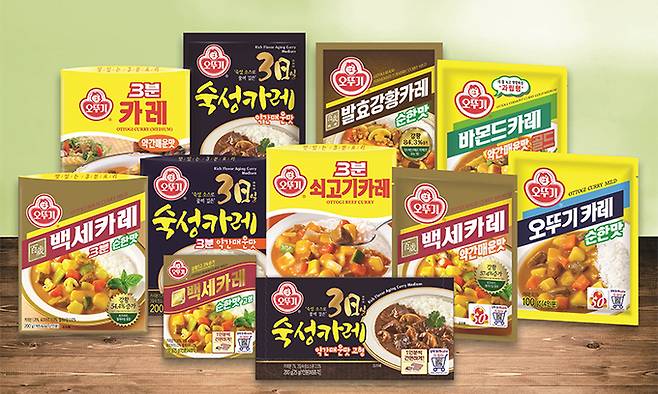 다양한 오뚜기 카레 제품들. 오뚜기 제공
