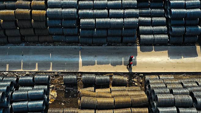 중국 철강 시장 [사진 제공:연합뉴스]
