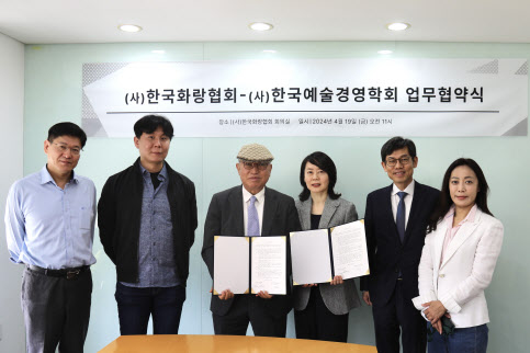 한국화랑협회와 한국예술경영학회가 19일 업무협약을 체결했다(사진=한국화랑협회).