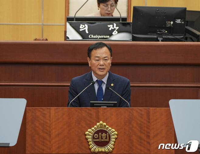 19일 이병도 전북자치도의원이 임시회에서 5분 발언을 하고 있다.(의회제공)2024.4.19/뉴스1